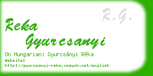 reka gyurcsanyi business card