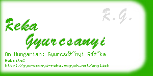 reka gyurcsanyi business card